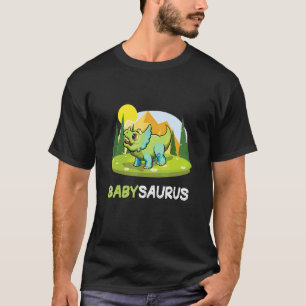 T-shirt Babysaurus Dinosaur Cute Kiddo Tricératops 1