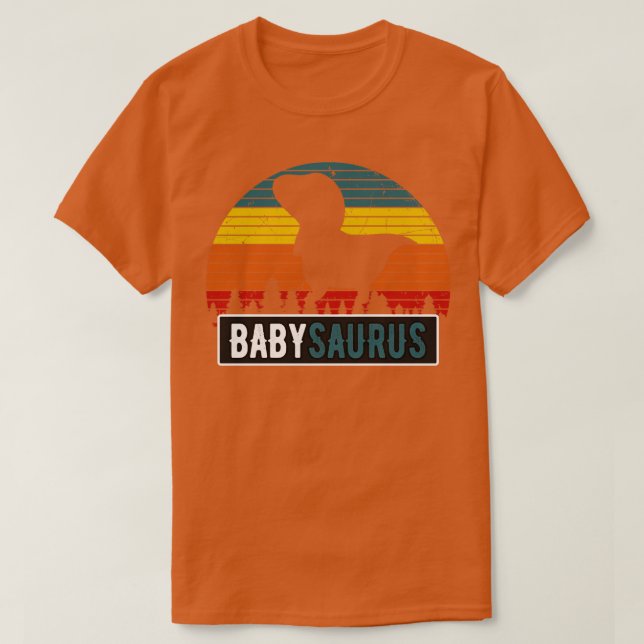 T-shirt Babysaurus Enfant TRex Dinosaur Rétro Bébé (Design devant)