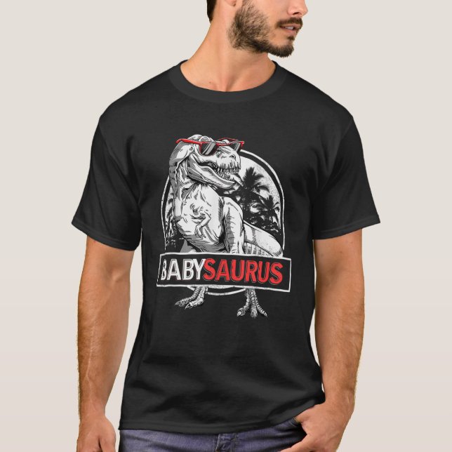 T-shirt Babysaurus T Rex Dinosaur Baby Saurus Famille (Devant)