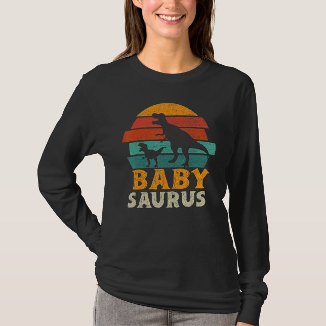 T-shirt Babysaurus Trex Dinosaur bébé Saurus Famil (Devant)