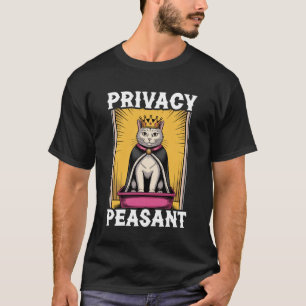 T-shirt Bac à Litière Mignon Chat Drôle de Paysan de la Vi