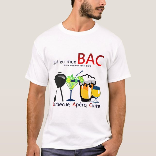 T-shirt bac barbecue apero cuite alcool humour biere mojit (Devant)