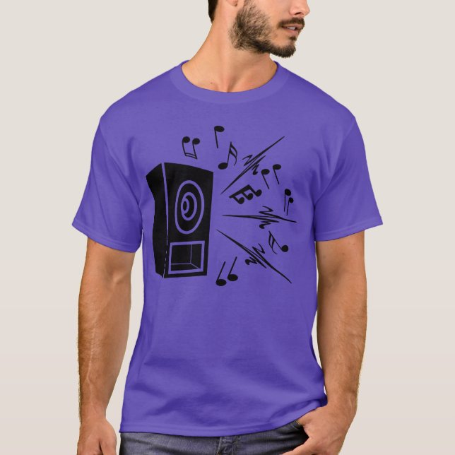 T-shirt Bac de musique avec musique forte montrant des ami (Devant)