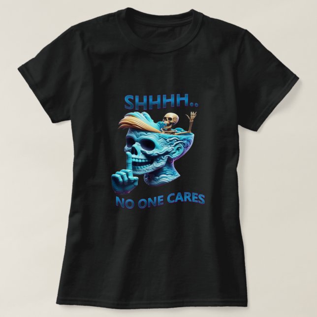 T-shirt Bac Graphique Moteur Silent Avec Message Sassy (Design devant)