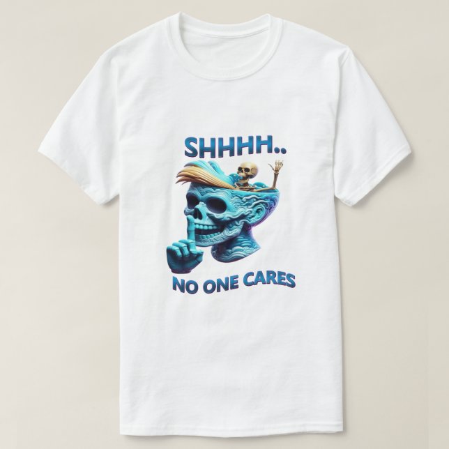 T-shirt Bac Graphique Moteur Silent Avec Message Sassy (Design devant)
