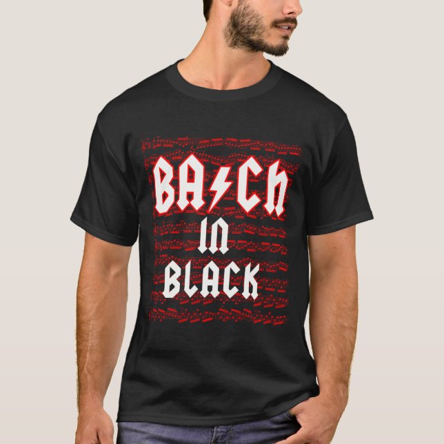 T-shirt Bach dans le noir (Devant)
