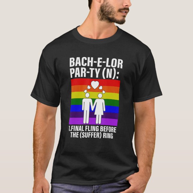 T-shirt Bach E Lor Par Ty Fling Final Avant Le Souffre Ri (Devant)