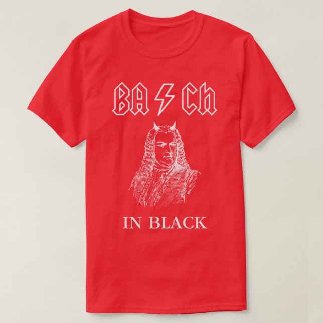 T-shirt Bach en noir (Design devant)