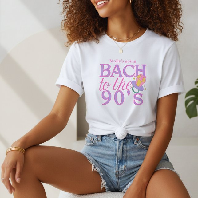 T-shirt Bach to the 90s - Retro Bachelorette Party Design (90s Retro Bachelorette T-Shirt
)