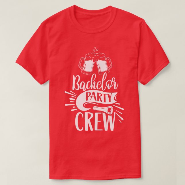 T-shirt Bachelor Party Crew Team Groom Bride  (Design devant)