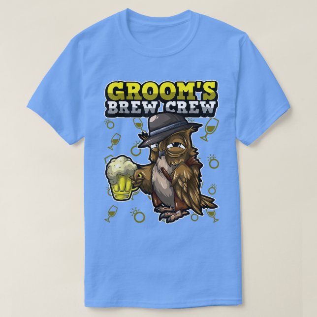 T-shirt Bachelor Party Groom & Groomsmen Drinking Crew Fun (Design devant)