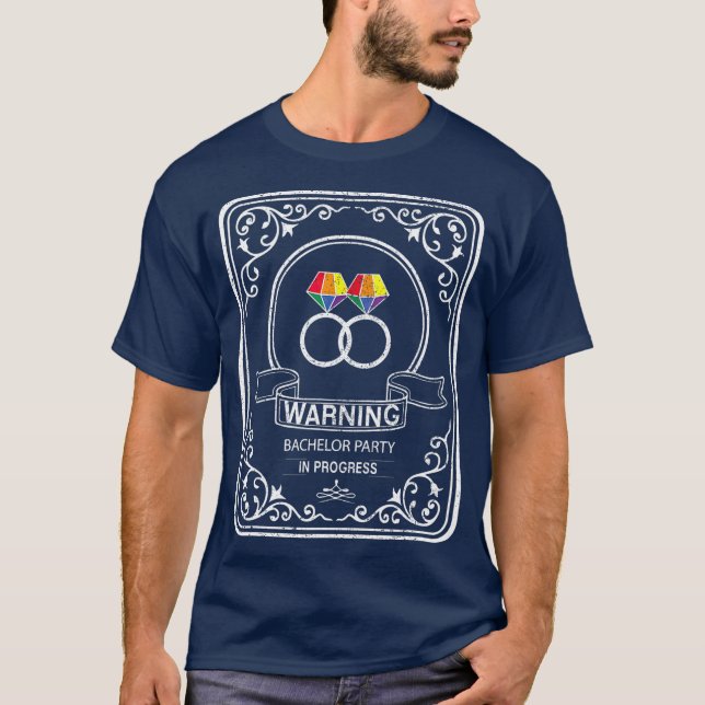 T-shirt BACHELOR Party LGBT Gay pride cadeau mariée T (Devant)