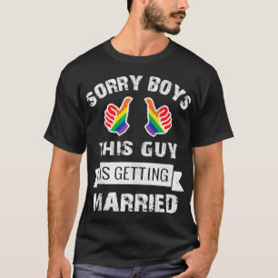 T-shirt BACHELOR Party LGBT Gay pride Groom Groom mariée