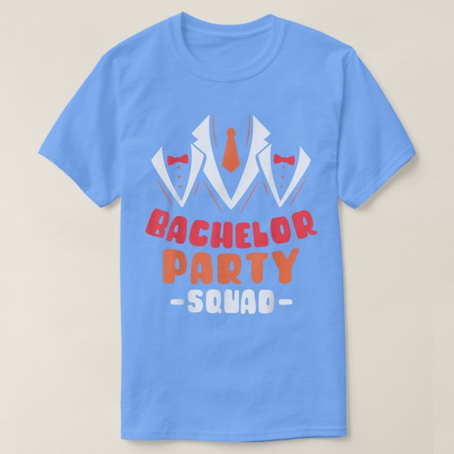 T-shirt Bachelor Party Squad Groom Bride Team121  (Design devant)