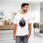 T-shirt Bachelor photo Best Man<br><div class="desc">Personnalisez et ajoutez une photo dans le cadre circulaire. Ajouter un nom</div>