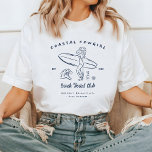 T-shirt Bachelorette Coastal Cowgirl<br><div class="desc">Les chemises de bachelorette parfaites pour toute votre fête de mariée ! Le moyen idéal pour votre équipage d'attirer toute l'attention partout où vous et vos filles allez ! Peut être customisé pour les demoiselles d'honneur, le marié, la mère de la mariée, etc. C'est la "côte Vintage" mais avec une...</div>