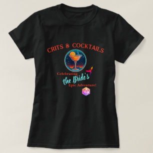 T-shirt Bachelorette D&D : Crits et cocktails