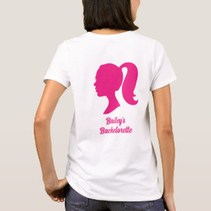 T-shirt Bachelorette de la femme de chambre rose