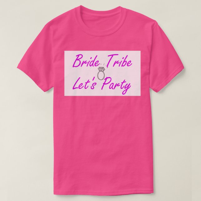 T-shirt Bachelorette de la tribu Mariée (Design devant)
