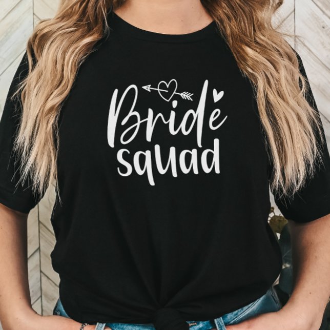 T-shirt Bachelorette de l'équipe de mariées (Bride Squad Bridesmaid Tshirt)