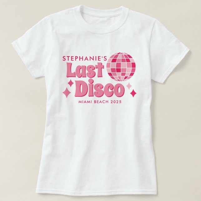 T-shirt Bachelorette Disco Chemises Personnalisables À Thè (Design devant)
