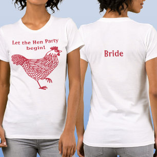 T-shirt Bachelorette du parti Hen