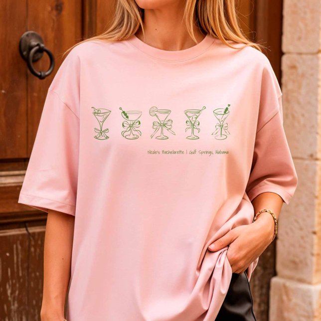 T-shirt Bachelorette Martini verte (Créateur téléchargé)