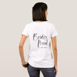 T-shirt Bachelorette moderne de demoiselle d'honneur de<br><div class="desc">Team la tribu de jeune mariée,  vêtements modernes de bachelorette de demoiselle d'honneur. La typographie noire d'encre moderne d'aquarelle s'assurent que vous serez coup sur la tendance dans cette collection de coordination.</div>