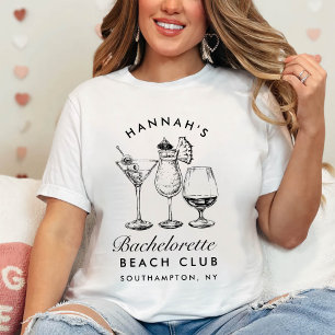 T-shirt Bachelorette Rétro minimaliste moderne Bridesmaid