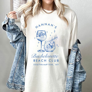 T-shirt Bachelorette Rétro minimaliste moderne Bridesmaid