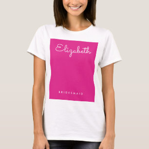T-shirt Bachelorette Rose Blanc Élégante Femme Bridesmaid