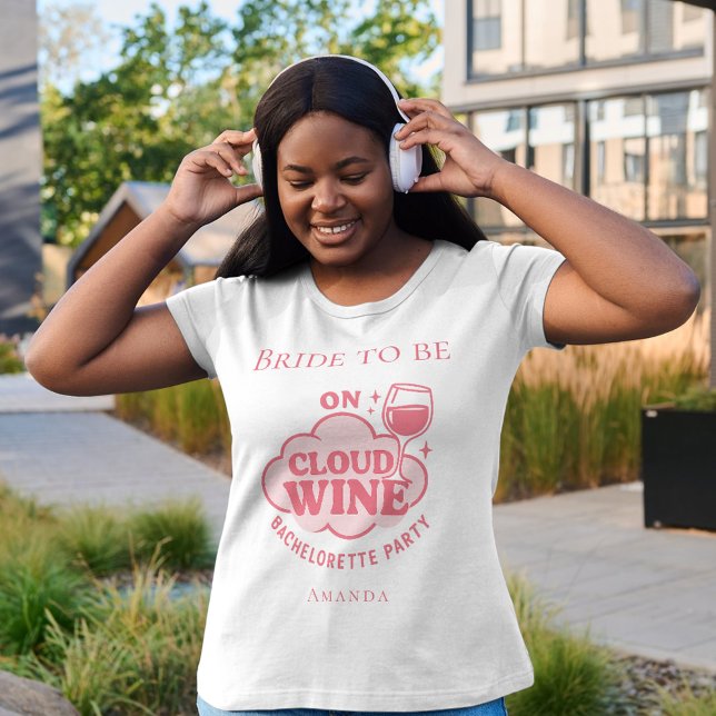 T-shirt Bachelorette sur la mariée au vin Cloud (Créateur téléchargé)