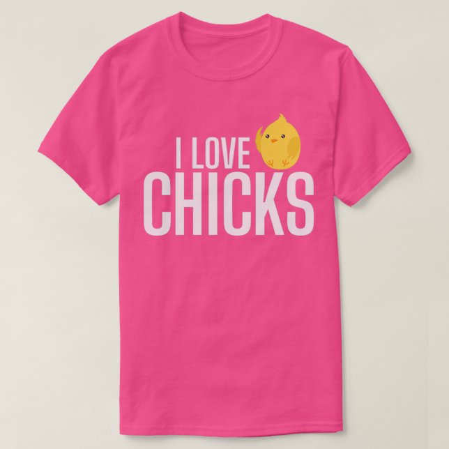 T-shirt Bachelorparty I Love Chicks (Design devant)