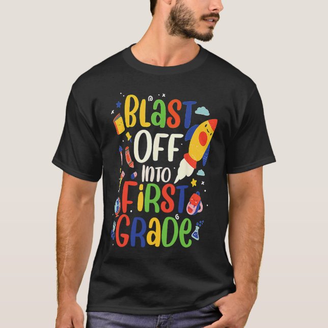 T-shirt BAck à SCHool pour la première qualité Blast Off i (Devant)