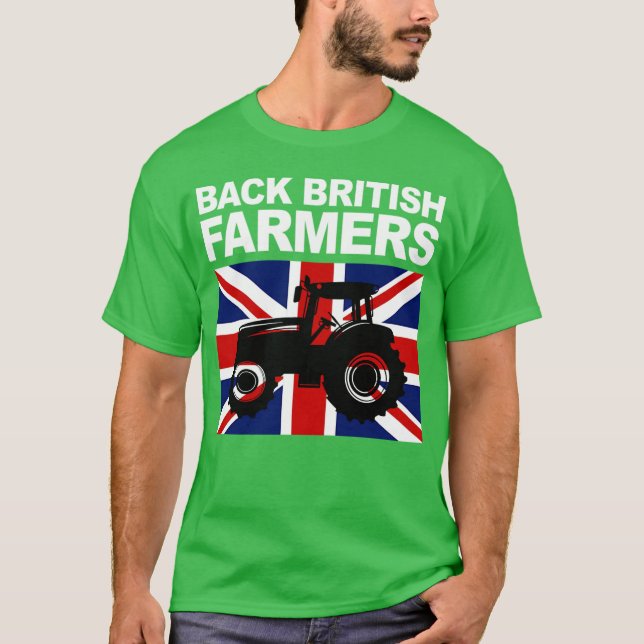 T-shirt Back British Farmers Support UK Farming (Devant)
