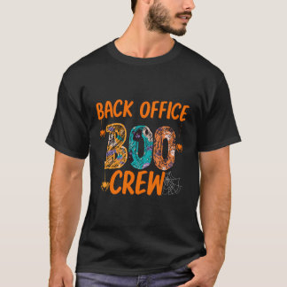 T-shirt Back Office Boo Crew Funny School Halloween Costum