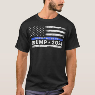 T-shirt Back The Blue Thin Line Americ