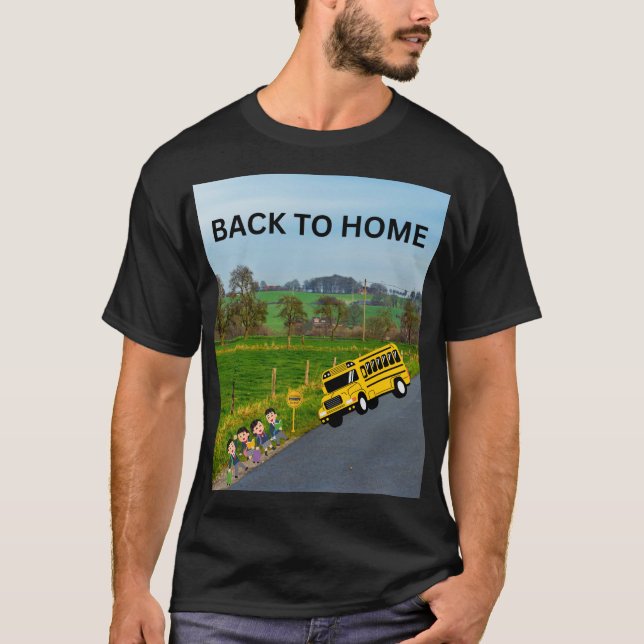 T-SHIRT BACK TO HOME SCHOOL BUS (Devant)