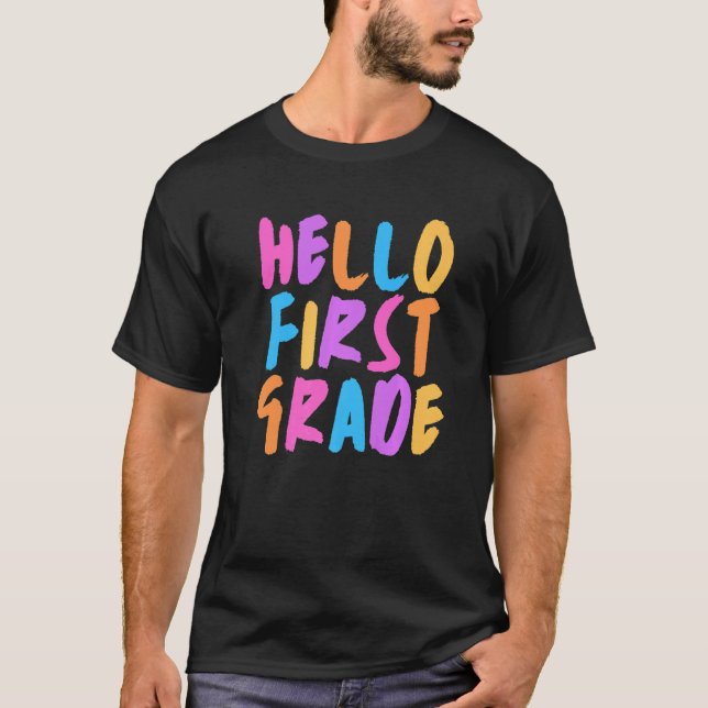 T-shirt Back To School  1st Grade  First Day Teacher (Devant)