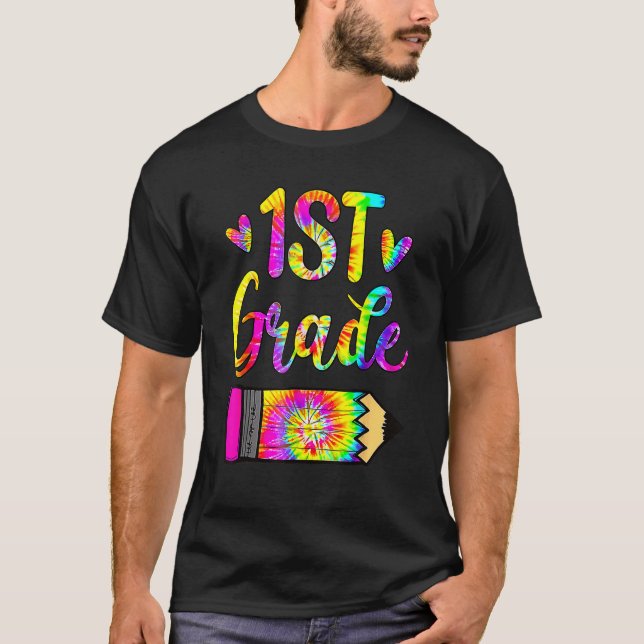 T-shirt Back To School  1St Grade Teacher Tie Dye (Devant)