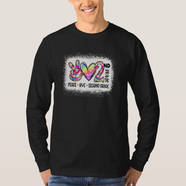 T-shirt Back To School 2nd Grade Peace Love Team 2nd Grade (Devant)