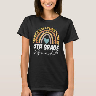 T-shirt Back To School 4th Fourth Grade Squad Rainbow Teac