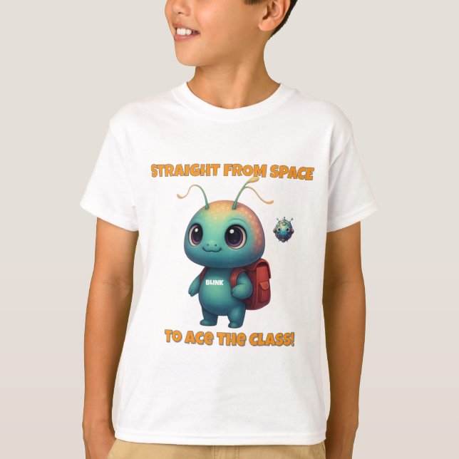 T-shirt Back to School Alien  (Devant)