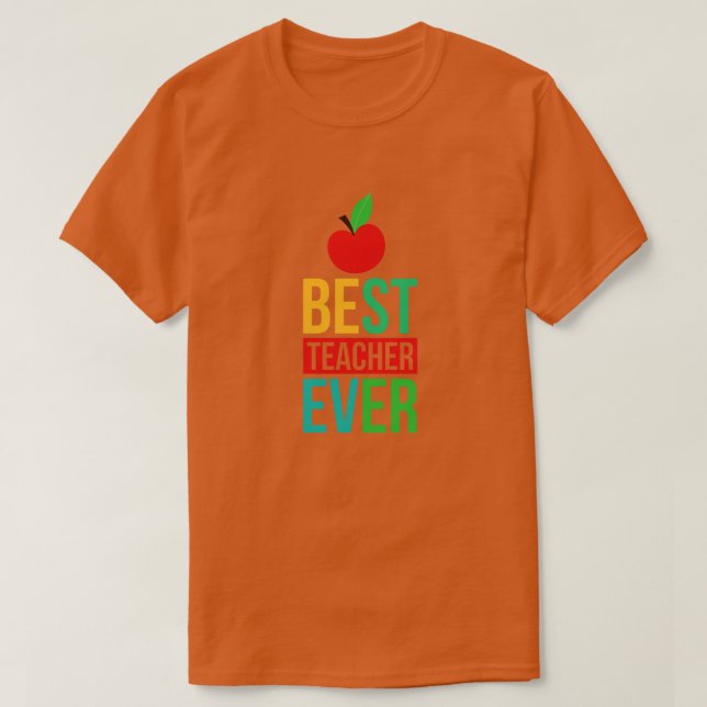 T-shirt Back to school-best teacher ever-01 (Design devant)