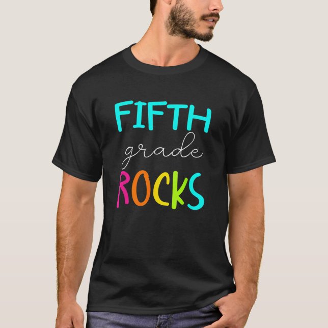 T-shirt Back To School Fifth Grade Rocks Team 5th Grade Te (Devant)