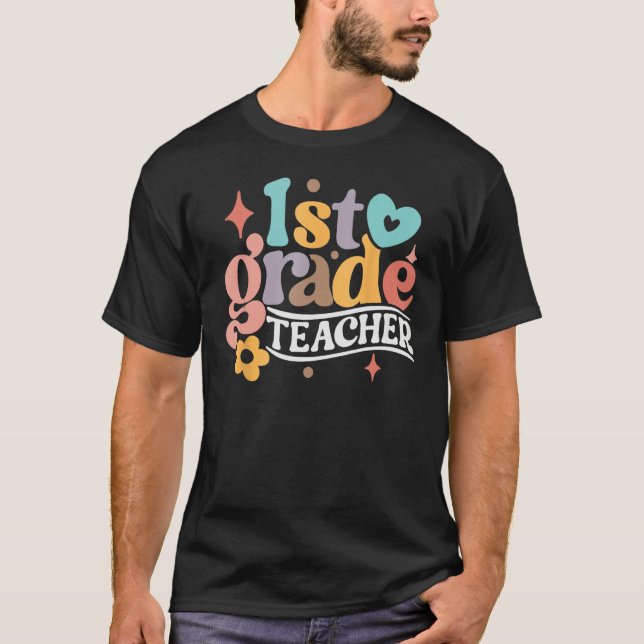 T-shirt Back to School First 1st Grade Teacher First Day O (Devant)