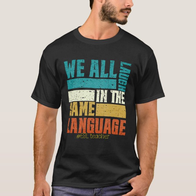 T-shirt Back To School First Day ESL Teacher ESOL Student  (Devant)