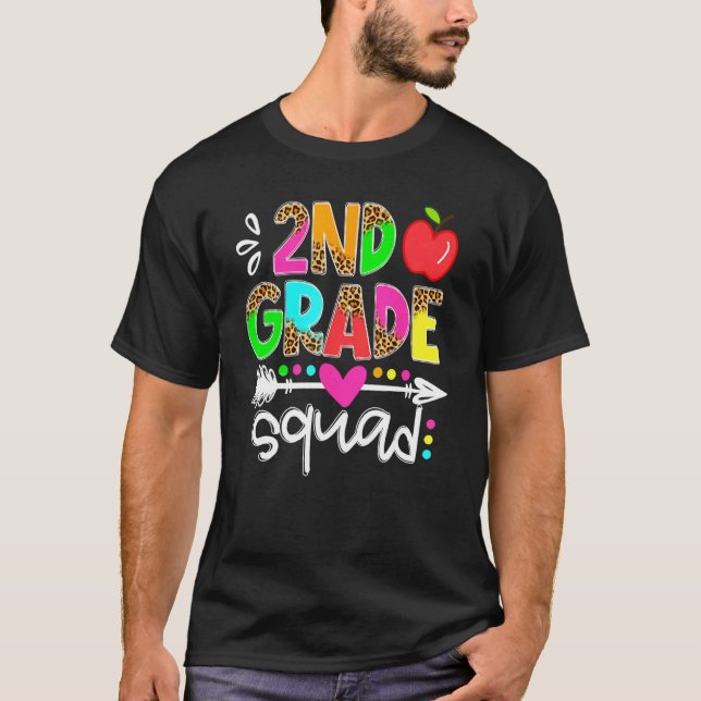 T-shirt Back To School First Day Of 2nd Grade Squad Teache (Devant)