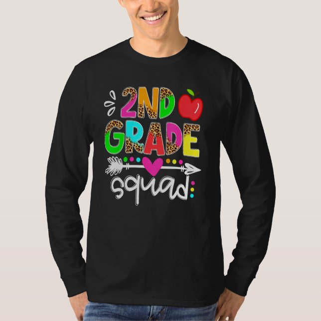 T-shirt Back To School First Day Of 2nd Grade Squad Teache (Devant)
