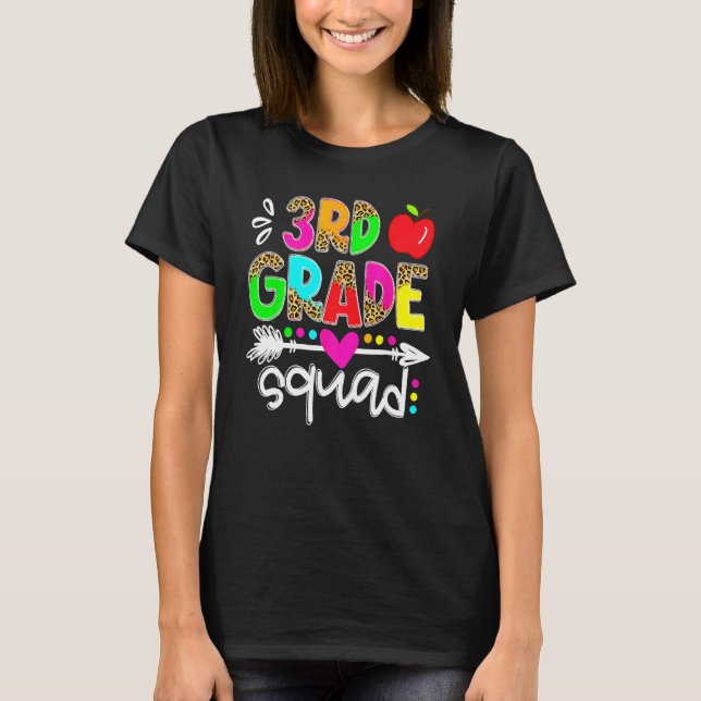 T-shirt Back To School First Day Of 3rd Grade Squad Teache (Devant)